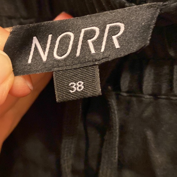 Black Silk Straight Leg Pants - Picture 5 of 5